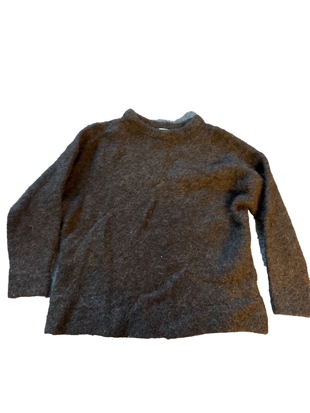 H&M Womens Black Long Sleeve Crew Neck Knit Wool Blend Pullover Sweater Size L
